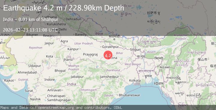 Map of UTTAR PRADESH-BIHAR REG., INDIA