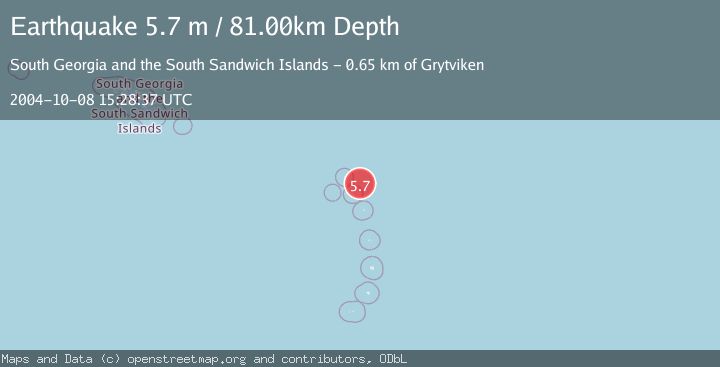Map of SOUTH SANDWICH ISLANDS REGION