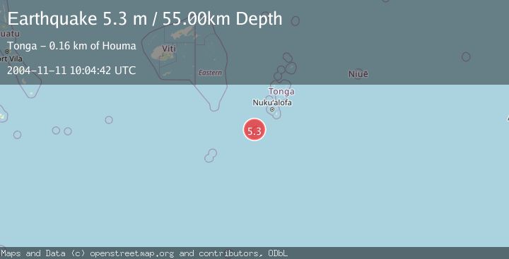 Map of SOUTH OF FIJI ISLANDS