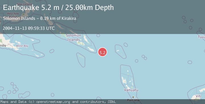 Map of SOLOMON ISLANDS