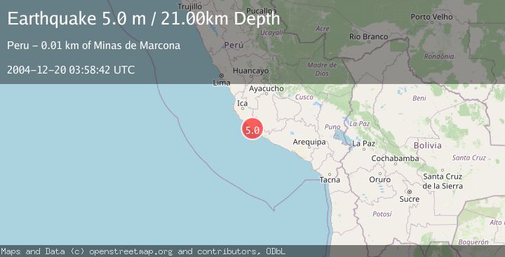 Map of NEAR COAST OF CENTRAL PERU
