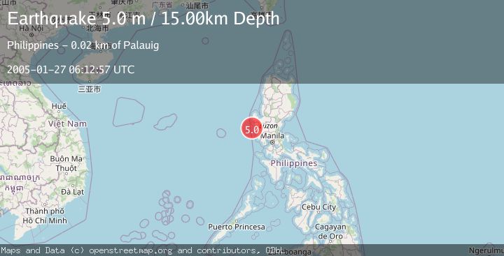 Map of LUZON, PHILIPPINES