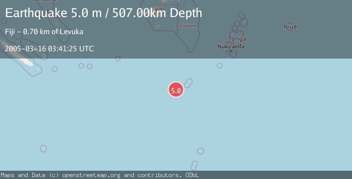 Map of SOUTH OF FIJI ISLANDS