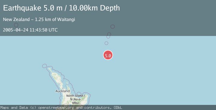 Map of SOUTH OF KERMADEC ISLANDS