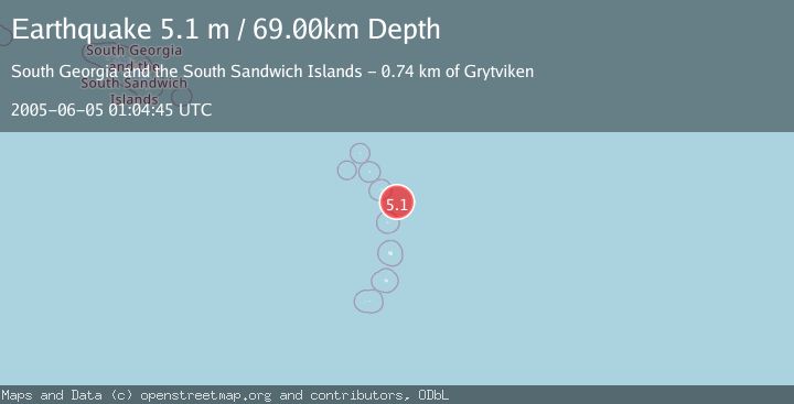 Map of SOUTH SANDWICH ISLANDS REGION