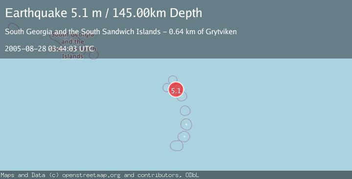 Map of SOUTH SANDWICH ISLANDS REGION