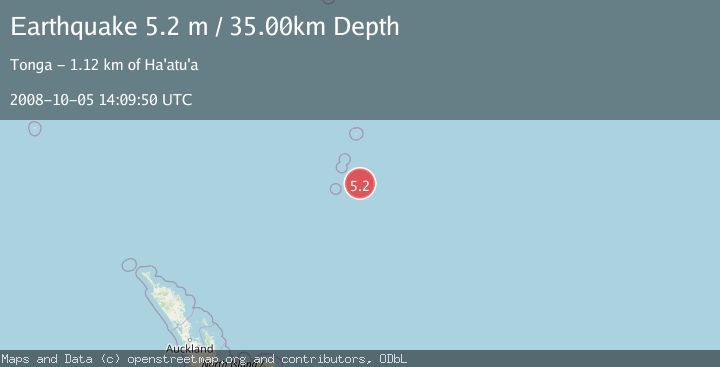 Map of KERMADEC ISLANDS REGION