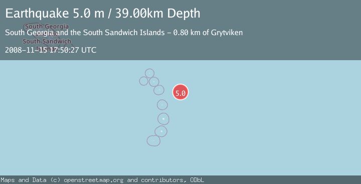Map of SOUTH SANDWICH ISLANDS REGION