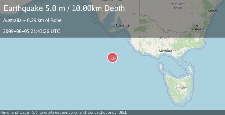 Map of OFF SOUTH COAST OF AUSTRALIA