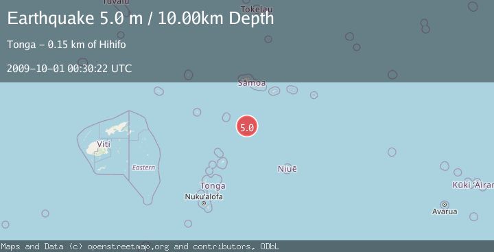 Map of SAMOA ISLANDS REGION