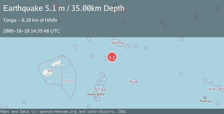 Map of SAMOA ISLANDS REGION