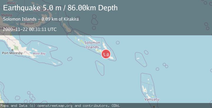Map of SOLOMON ISLANDS