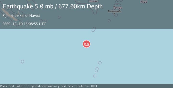 Map of SOUTH OF FIJI ISLANDS