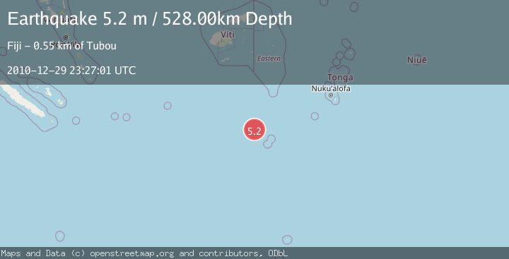 Map of SOUTH OF FIJI ISLANDS