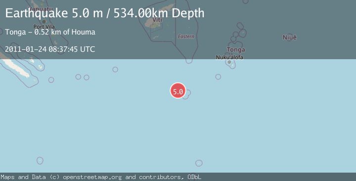 Map of SOUTH OF FIJI ISLANDS