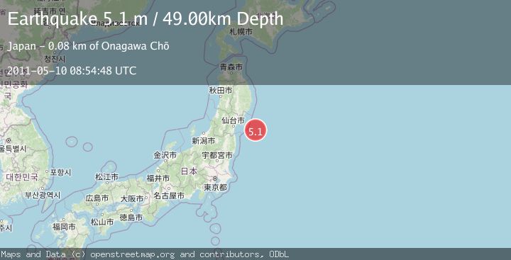 Map of NEAR EAST COAST OF HONSHU, JAPAN