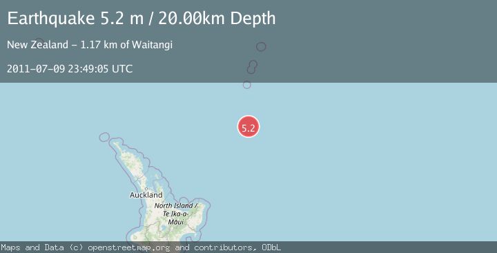 Map of SOUTH OF KERMADEC ISLANDS