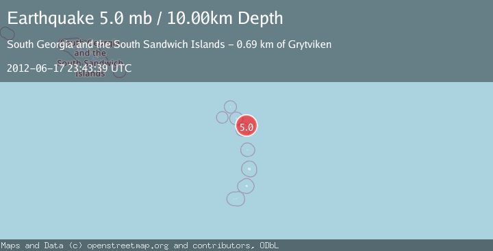 Map of SOUTH SANDWICH ISLANDS REGION