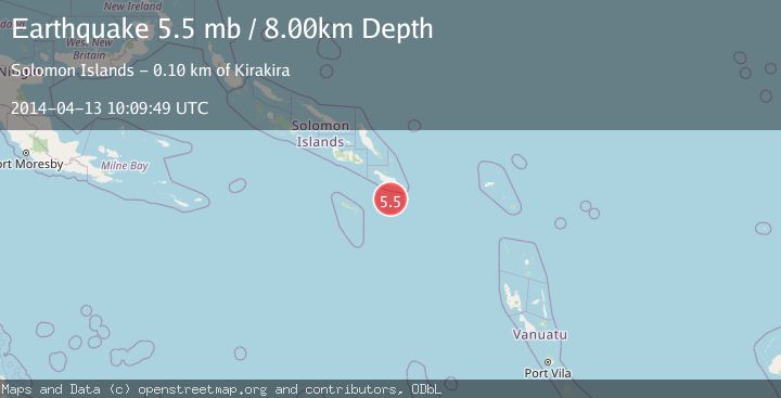 Map of SOLOMON ISLANDS