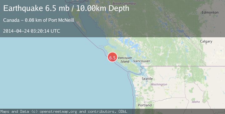 Map of VANCOUVER ISLAND, CANADA REGION