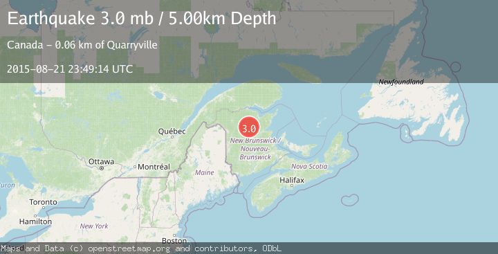 Map of NEW BRUNSWICK, CANADA