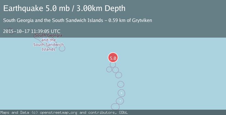 Map of SOUTH SANDWICH ISLANDS REGION