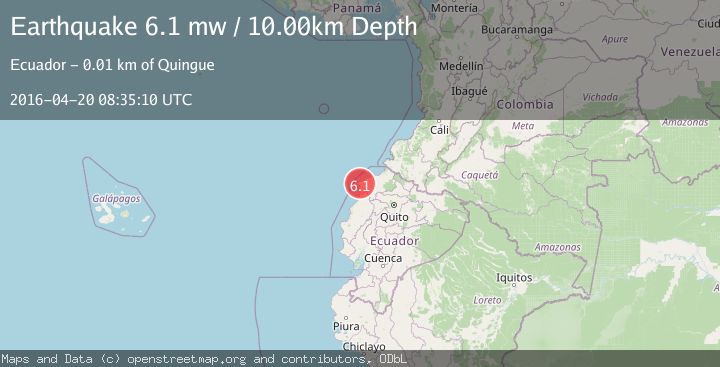 Map of NEAR COAST OF ECUADOR
