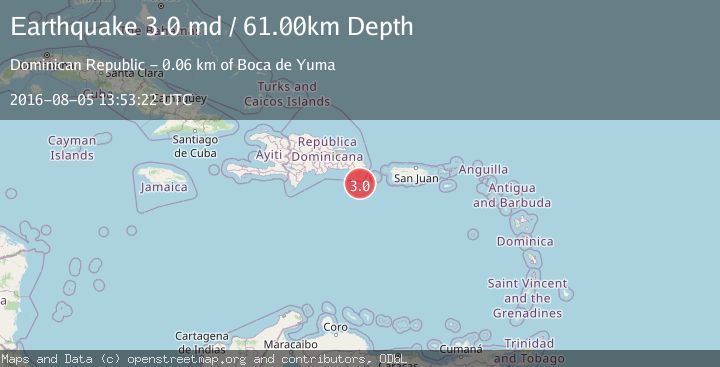 Map of DOMINICAN REPUBLIC REGION