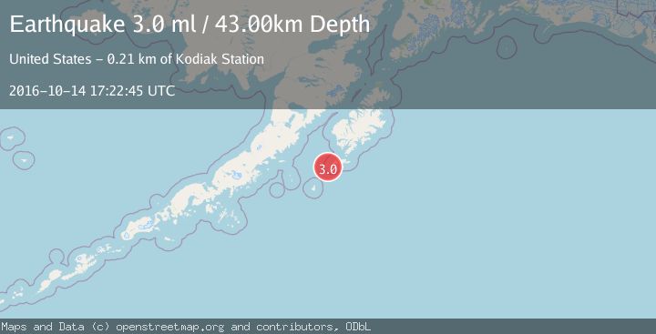 Map of KODIAK ISLAND REGION, ALASKA