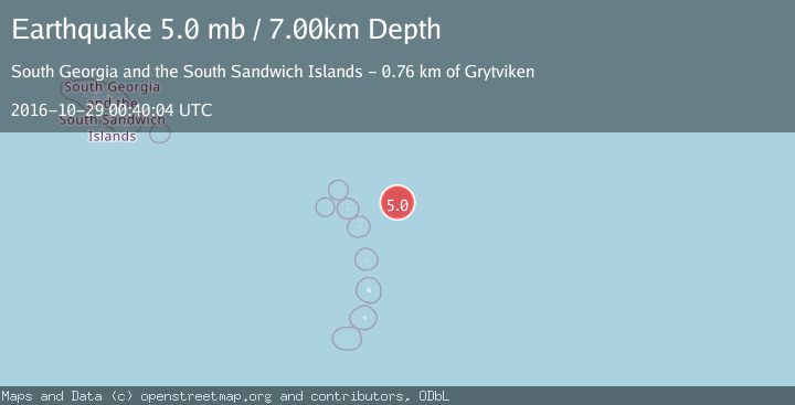 Map of SOUTH SANDWICH ISLANDS REGION