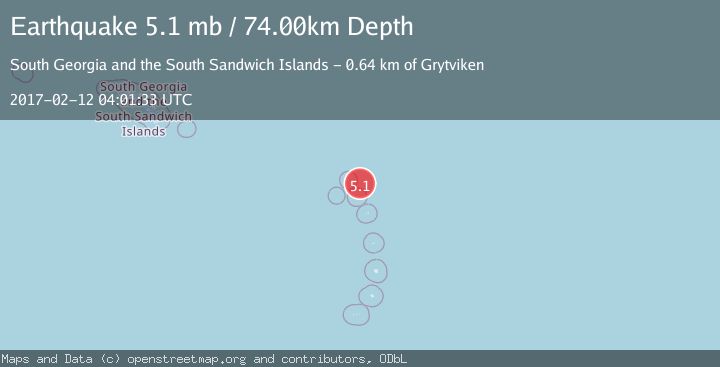 Map of SOUTH SANDWICH ISLANDS REGION