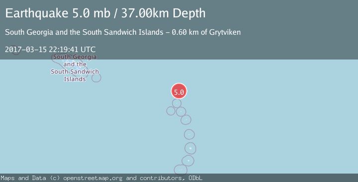 Map of SOUTH SANDWICH ISLANDS REGION