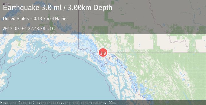Map of SOUTHERN YUKON TERRITORY, CANADA