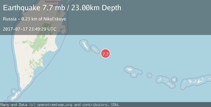 Map of KOMANDORSKIYE OSTROVA REGION