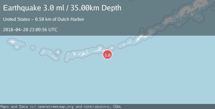 Map of ANDREANOF ISLANDS, ALEUTIAN IS.