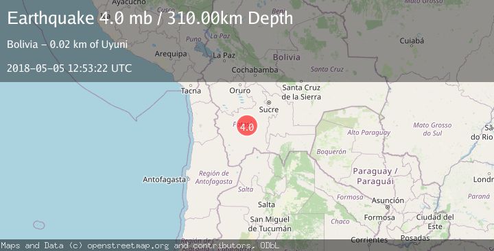 Map of POTOSI, BOLIVIA