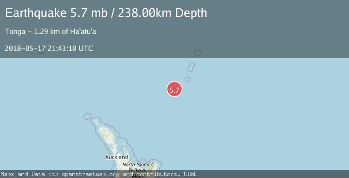 Map of SOUTH OF KERMADEC ISLANDS