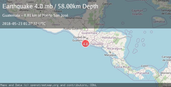 Map of OFFSHORE GUATEMALA