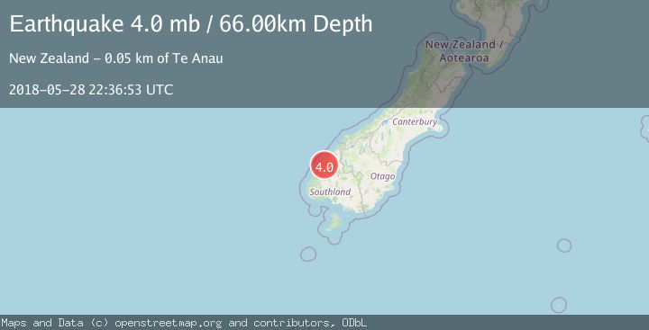 Map of SOUTH ISLAND OF NEW ZEALAND