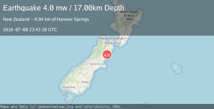Map of SOUTH ISLAND OF NEW ZEALAND