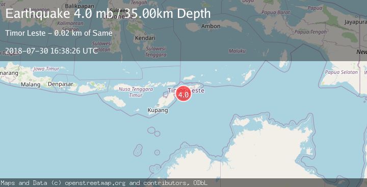 Map of EAST TIMOR REGION