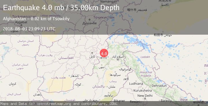 Map of HINDU KUSH REGION, AFGHANISTAN