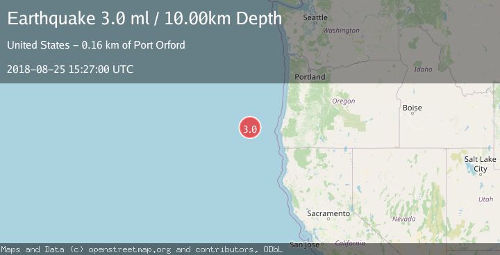 Map of OFF COAST OF OREGON