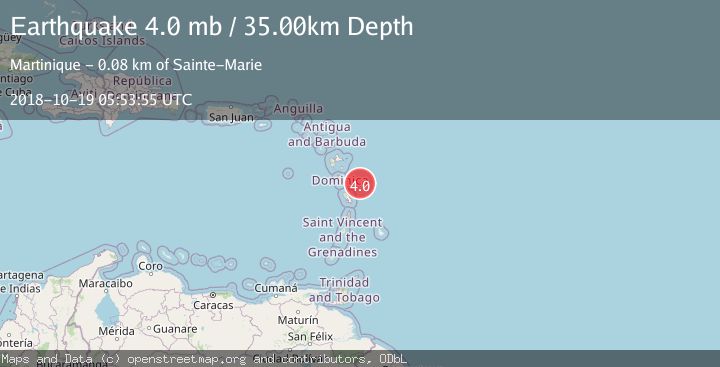 Map of DOMINICA REGION, LEEWARD ISLANDS