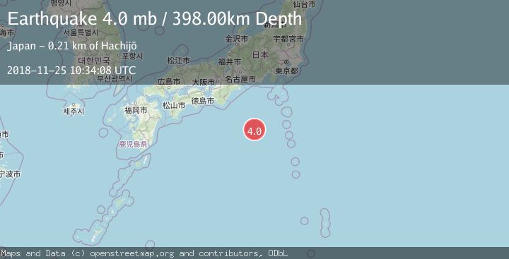 Map of IZU ISLANDS, JAPAN REGION