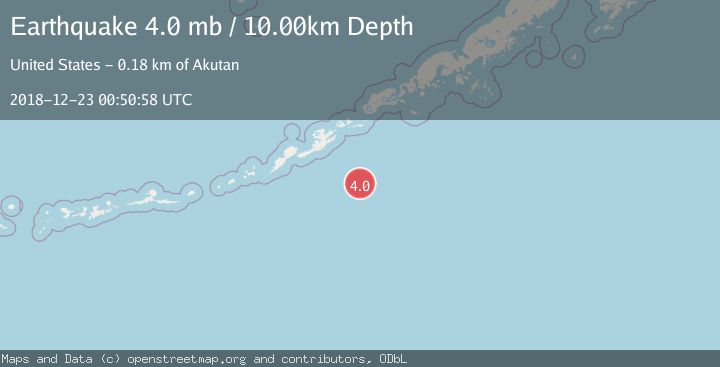 Map of SOUTH OF ALEUTIAN ISLANDS