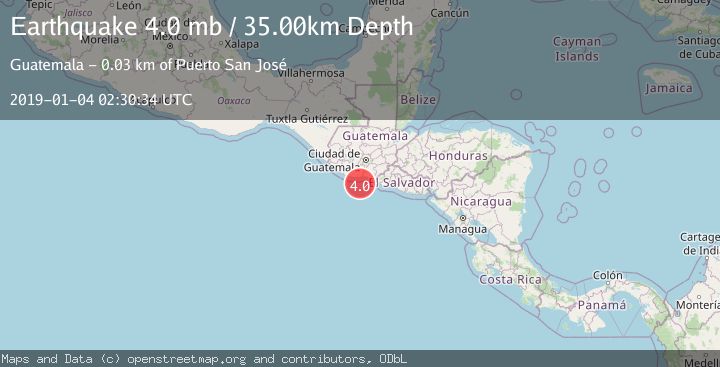 Map of OFFSHORE GUATEMALA