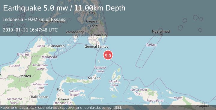 Map of KEPULAUAN TALAUD, INDONESIA