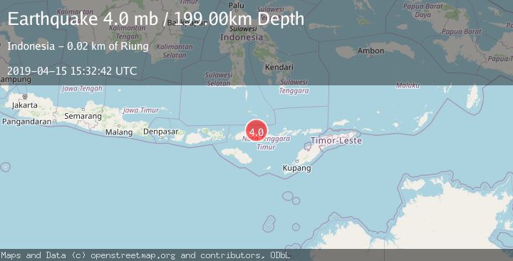 Map of FLORES REGION, INDONESIA