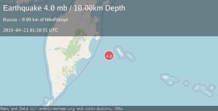 Map of KOMANDORSKIYE OSTROVA REGION